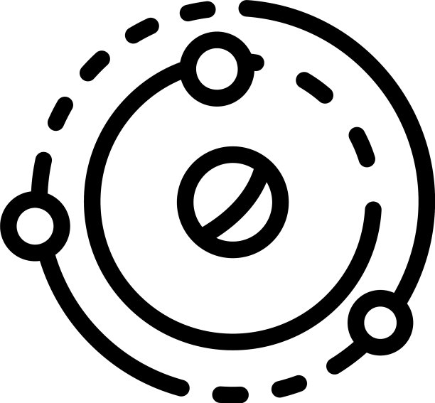 太空星系重力图标轮廓风格图片下载