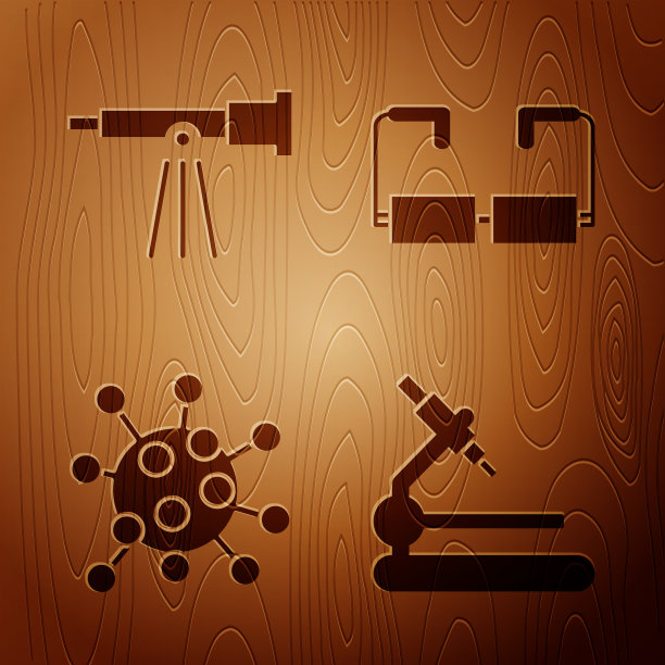 戴上显微镜、望远镜、细菌和眼镜图片下载
