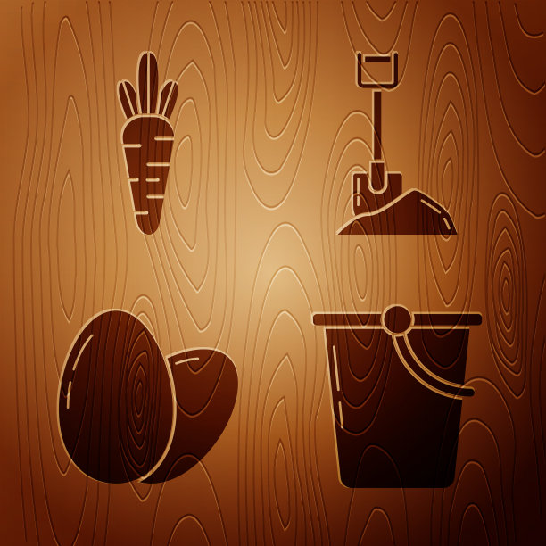 把胡萝卜鸡蛋和铲子放在桶里图片下载