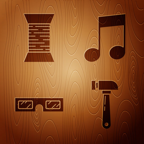 将锤缝线设置在3d影院线轴上图片下载