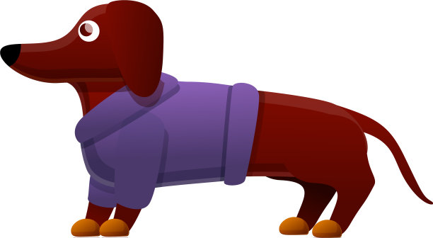 腊肠服装图标卡通风格图片下载