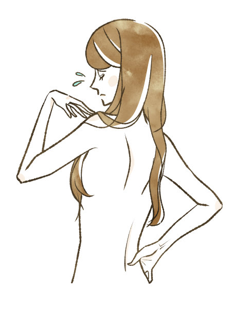 一个焦虑的女人的后视图图片下载