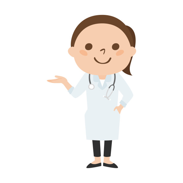 一个女医生的插图。一个带着问号思考的女人。图片下载