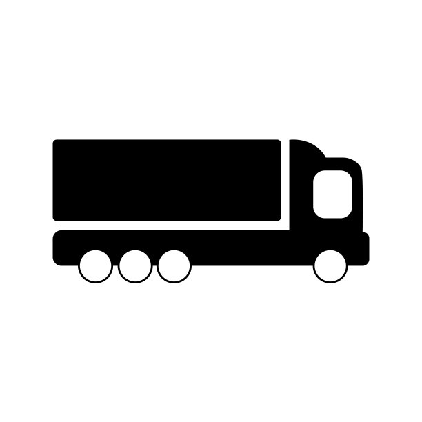 单一元素的卡车，工业物流和卡车插图。手绘矢量图标为商业，网页设计，标志，信息图，卡片，和专业设计。图片下载