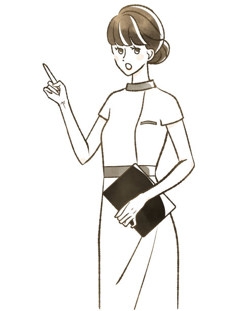 女员工解释素材图片