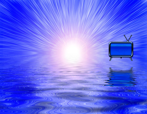 复古电视里的大脑图片下载