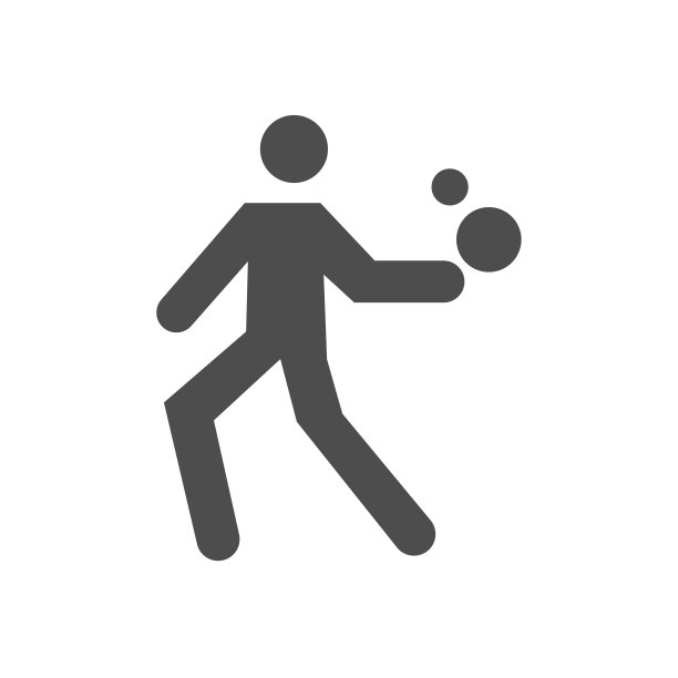 打乒乓球图标符号向量图片下载