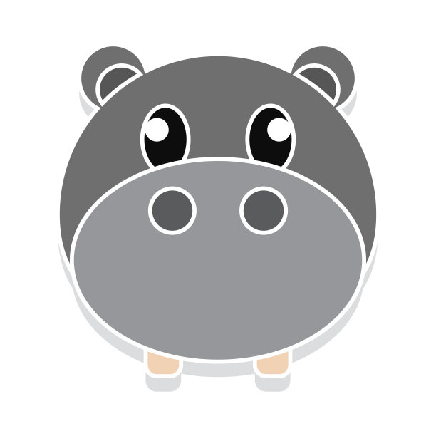 河马的头卡通图片下载