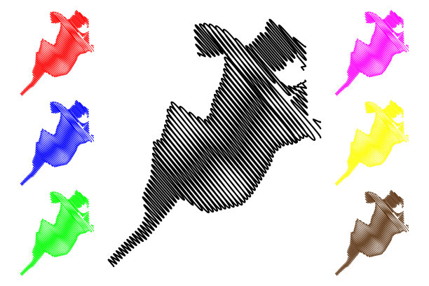 阿默斯福特城(荷兰王国，荷兰，乌得勒支)地图矢量插图，手绘阿默斯福特城地图图片下载