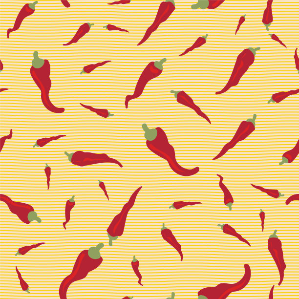 红辣椒无缝图案图片下载