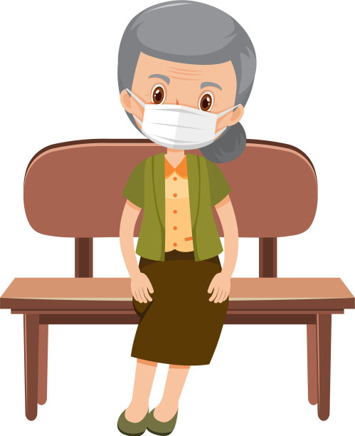 祖母戴着面具保护图片下载