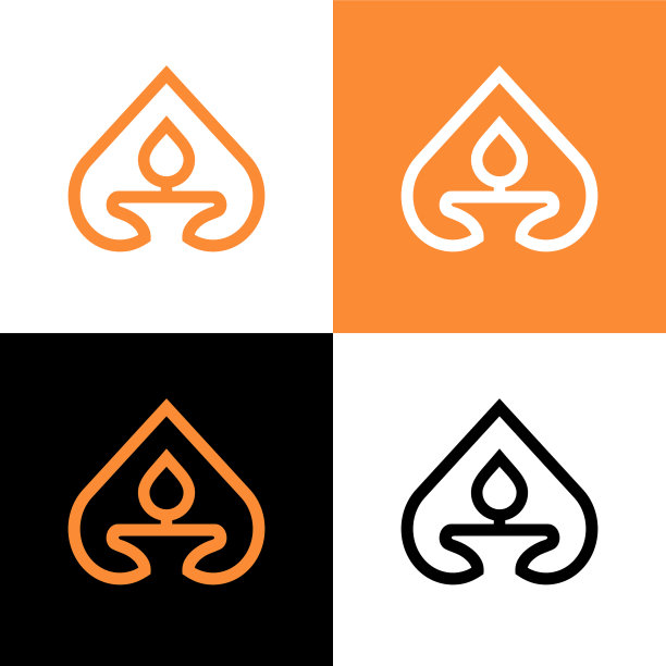 蜡烛标志模板设计火炬符号图片下载