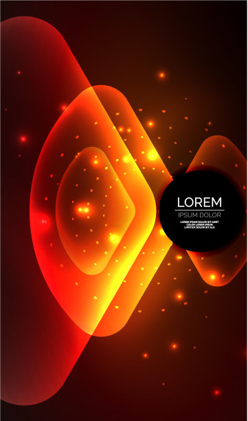 发光的霓虹灯闪亮透明抽象几何图片下载