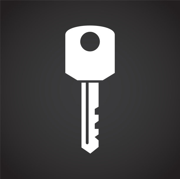 在平面和网页设计的背景上的关键图标图片下载