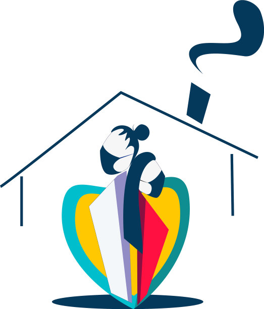 居家观念的人戴着医用口罩图片下载