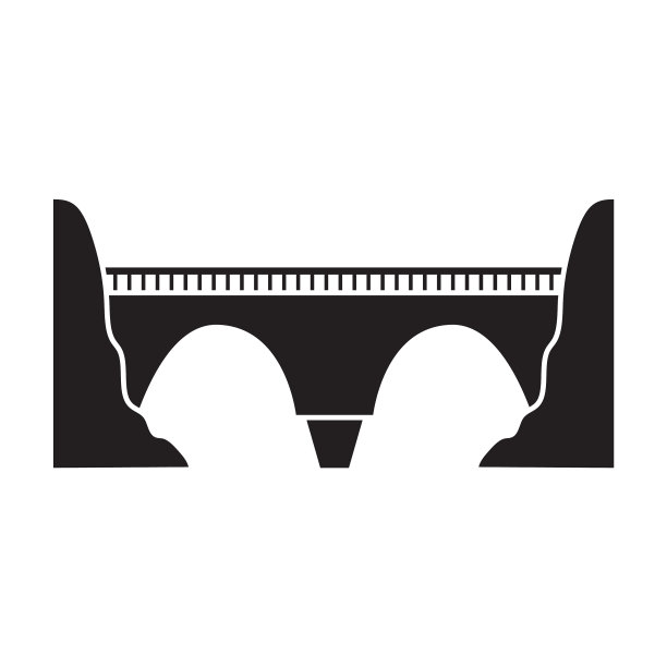 桥图标黑色图标隔离图片下载