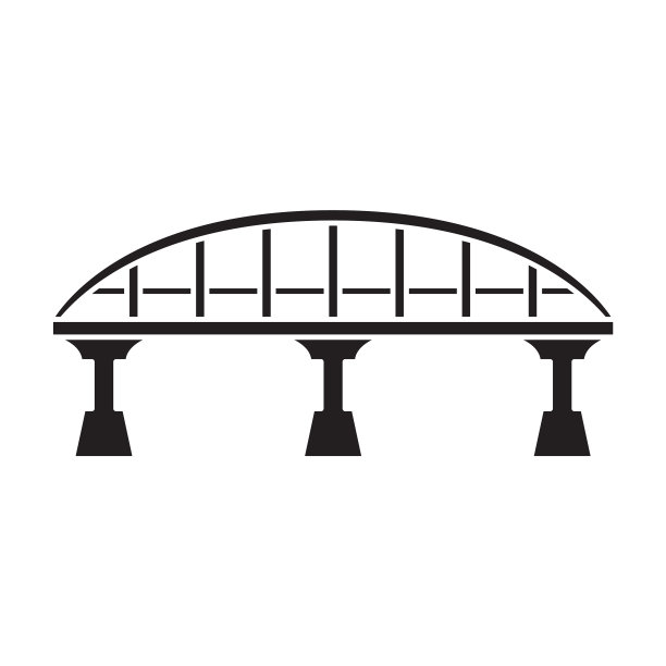桥图标黑色图标隔离图片下载