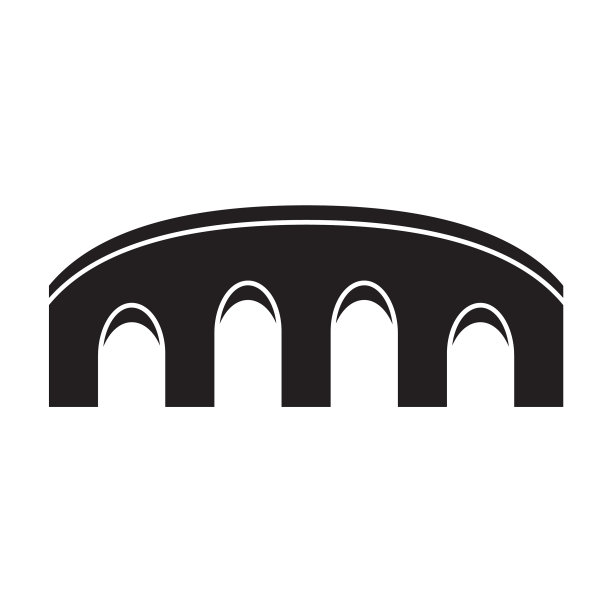 桥图标黑色图标隔离图片下载