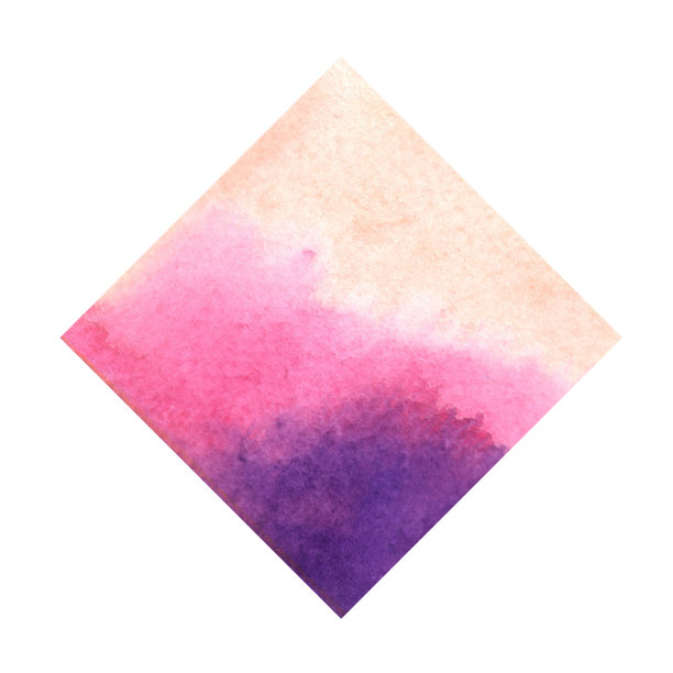 抽象粉色和紫色的方形水彩手画横幅装饰图片下载