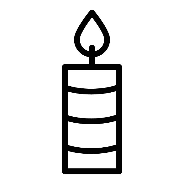 燃烧的蜡烛图标。烛光，火焰，温泉蜡烛的象征。灵性,冥想的迹象。图片下载