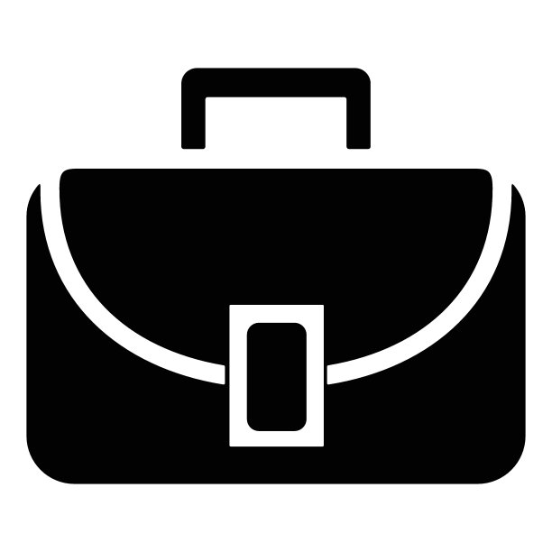 公文包图标。装笔记本或笔记本的包。商务袋，文件袋，为创意网站和移动设计的公事包插图。图片下载