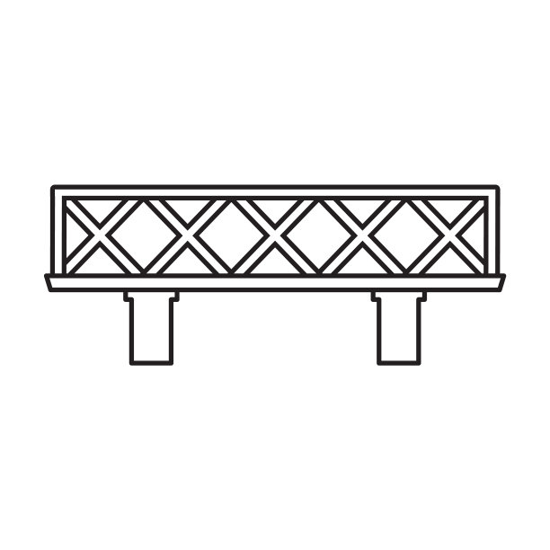 桥图标轮廓图标隔离上图片下载