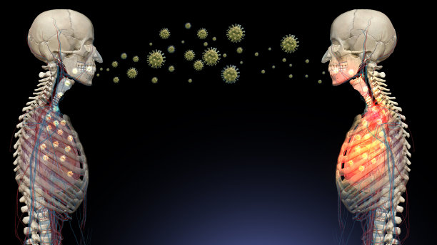 冠状病毒肺部感染和传播动画图片下载