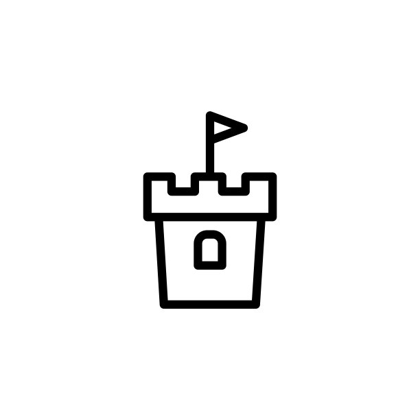 城堡图标矢量设计模板图片下载