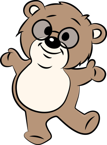 卡通泰迪熊矢量插图儿童图片下载