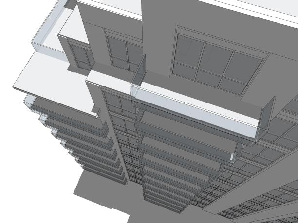 住宅区角落的3D插图。图片下载
