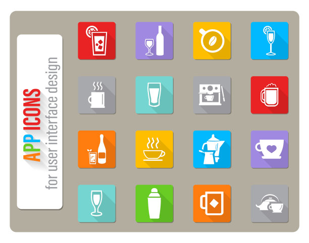 饮料图标设置器皿图片下载