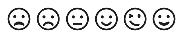 表情符号评分按钮，Emoji社交网络反应图标矢量素材图片下载