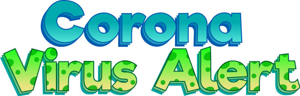 冠状病毒警报的字体设计图片下载
