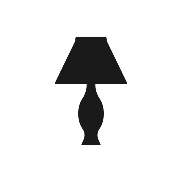 白色背景的床头灯。卧室灯的图标。台灯，完美的移动和网页概念台灯。图片下载