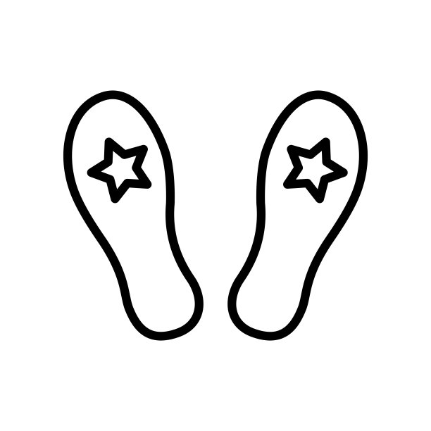 Boot print图标，插图设计模板图片下载