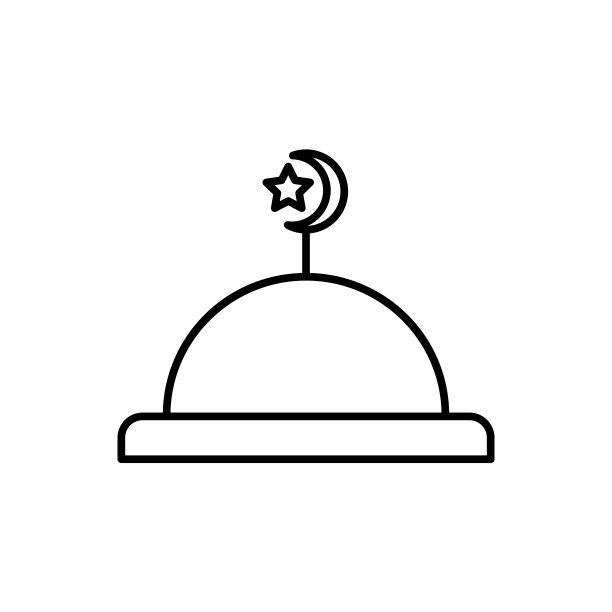 清真寺图标，符号设计模板图片下载