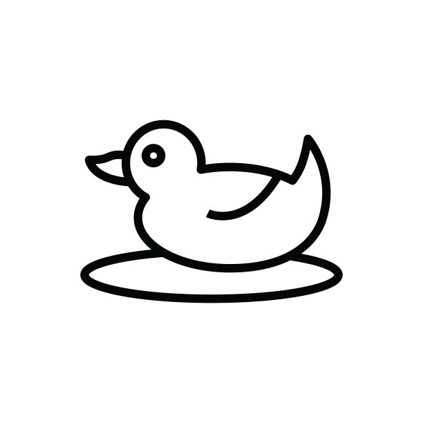 鸭子图标，符号设计模板图片下载
