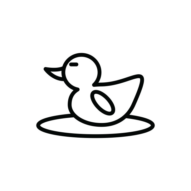 鸭子图标，标志设计模板图片下载
