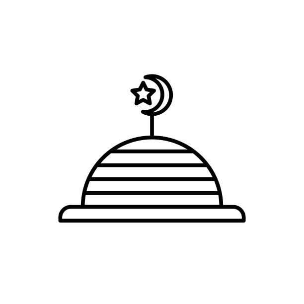 清真寺图标，符号设计模板图片下载