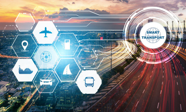 智能交通技术概念的未来汽车交通道路图片下载