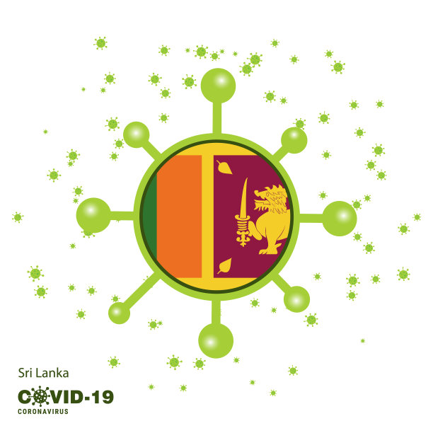 斯里兰卡coronavius旗的认识背景图片下载