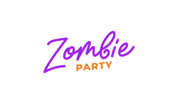 僵尸派对的标签。万圣节假期书法。图片下载
