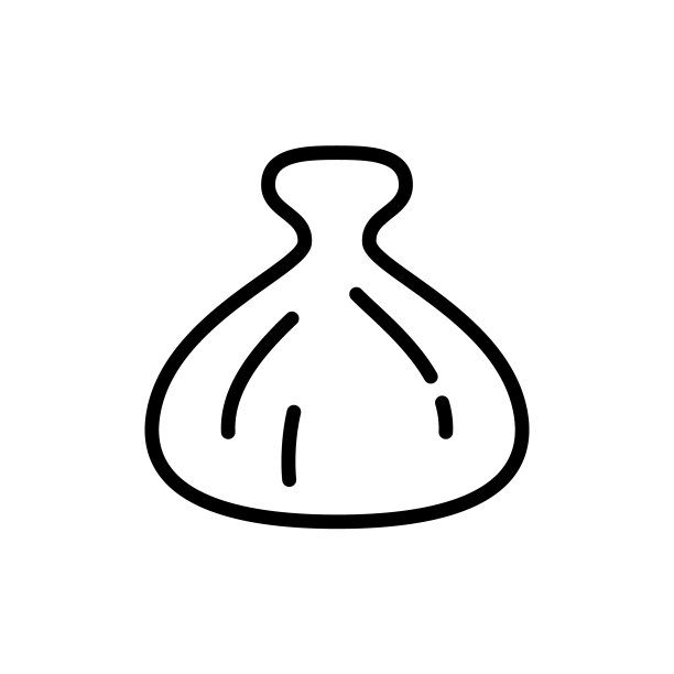 Khinkali图标。格鲁吉亚饺子的线性标志图片下载