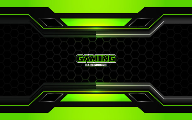 抽象未来的黑色和彩色游戏背景与现代电子竞技形状。矢量设计模板技术概念图片下载