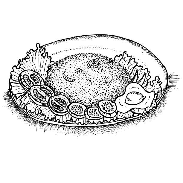 炒饭，印尼菜，涂鸦图片下载