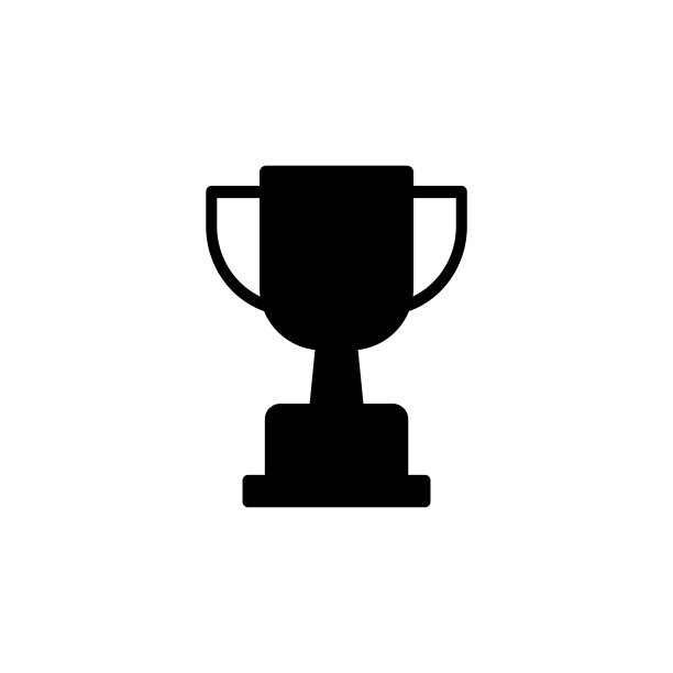 奖杯图标在一个时尚的平面设计，象征冠军竞赛图标图片下载