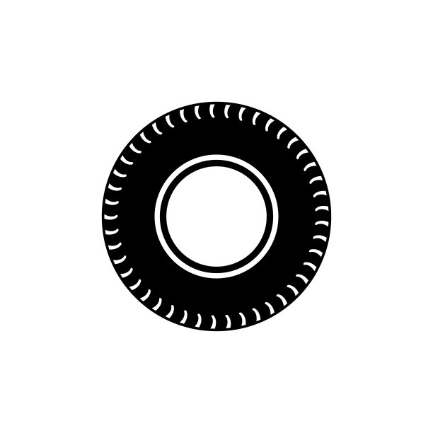 轮胎图标符号矢量插图图片下载