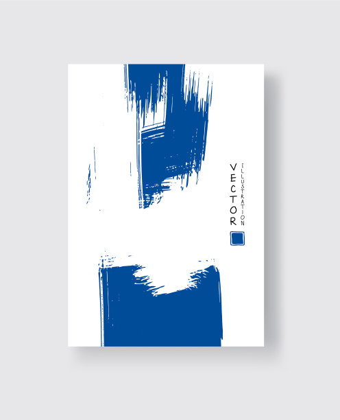 抽象的墨刷条幅与垃圾效果图片下载