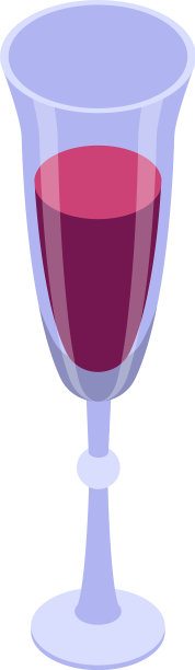 传统的葡萄酒杯图标等距风格图片下载