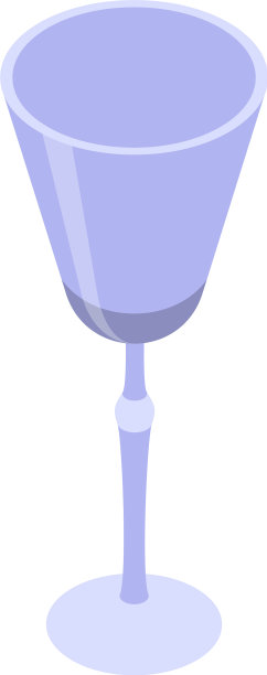 空酒杯图标等距风格图片下载